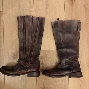 BED|STU Dark Brown Leather Boots Gentle Used Size 7.5